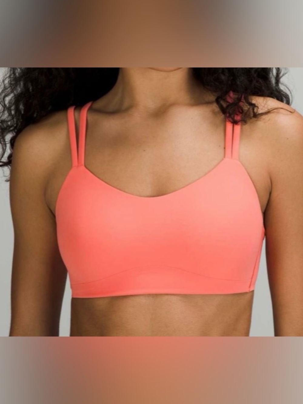Lululemon Raspberry Cream Like a Cloud Sport Bra sz L Pink